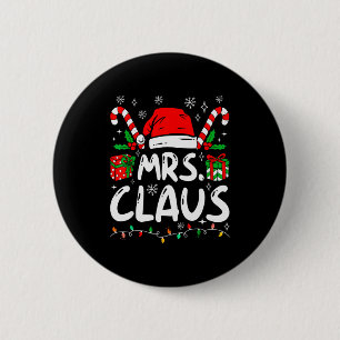 Mr And Mrs Claus Santa Hat Couples Family Christma 6 Cm Round Badge