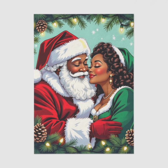 Mr and Mrs Claus Sweet Christmas  Tissue Paper (Front)