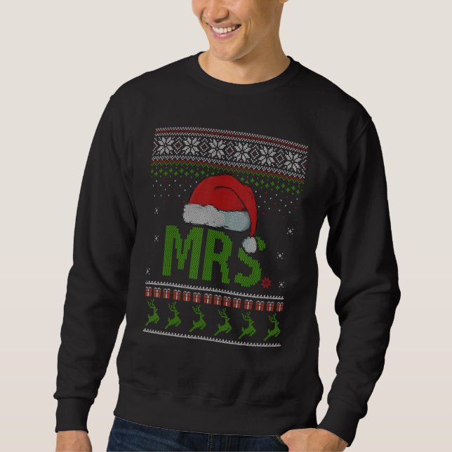 Mr And Mrs Claus Ugly Christmas Sweater Matching C (Front)