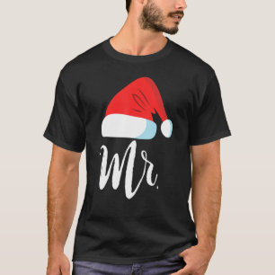 Mr And Mrs Clause Couples Matching Christmas Santa T-Shirt