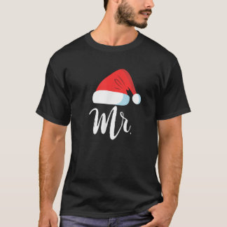 Mr And Mrs Clause Couples Matching Christmas Santa T-Shirt