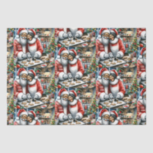 Mr and Mrs Clause Cute Christmas  Tissue Paper