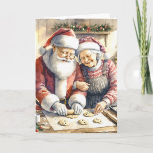 Mr and Mrs Clause Cute Personalised Christmas Card