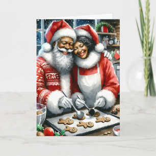 Mr and Mrs Clause Cute Personalised Christmas  Card