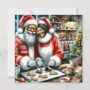 Mr and Mrs Clause Cute Personalised Christmas  Card