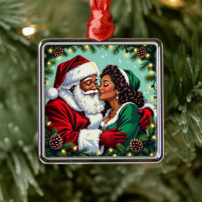 Mr and Mrs Clause Sweet Christmas  Metal Tree Decoration (Tree)