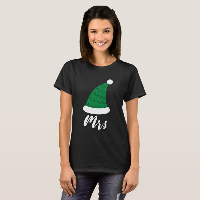 Mr and Mrs couple christmas T-Shirt (Front Full)