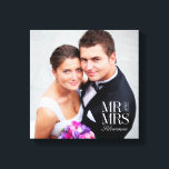 Mr and Mrs Custom Photo Canvas<br><div class="desc">Upload your photo to create a one-of-a-kind gift for yourself or someone else! See our complete collections at berryberrysweet.com. Custom colours also available upon request. Design © berryberrysweet.com</div>