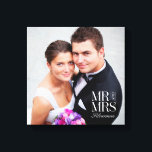 Mr and Mrs Custom Photo Canvas Print<br><div class="desc">Upload your photo to create a one-of-a-kind gift for yourself or someone else! See our complete collections at berryberrysweet.com. Custom colours also available upon request. Design © berryberrysweet.com</div>