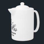 Mr and Mrs custom wedding teapot gift<br><div class="desc">Mr and Mrs custom wedding teapot gift for bride and groom.</div>