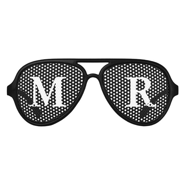 Mr and Mrs | elegant modern matching couple Aviator Sunglasses (Front)