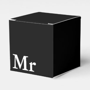 Mr and Mrs   elegant modern matching couple Favour Box