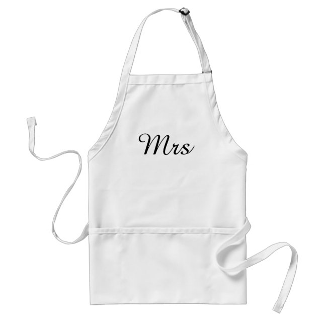 Mr and Mrs | elegant modern matching couple Standard Apron (Front)