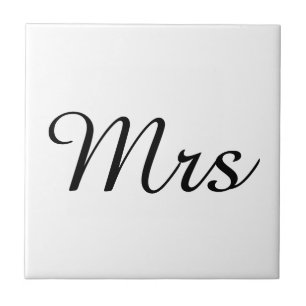 Mr and Mrs elegant modern matching couple Tile