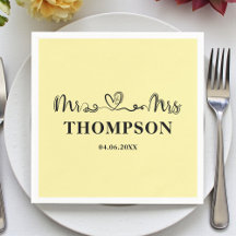 Mr and Mrs Elegant Simple | Pale Yellow