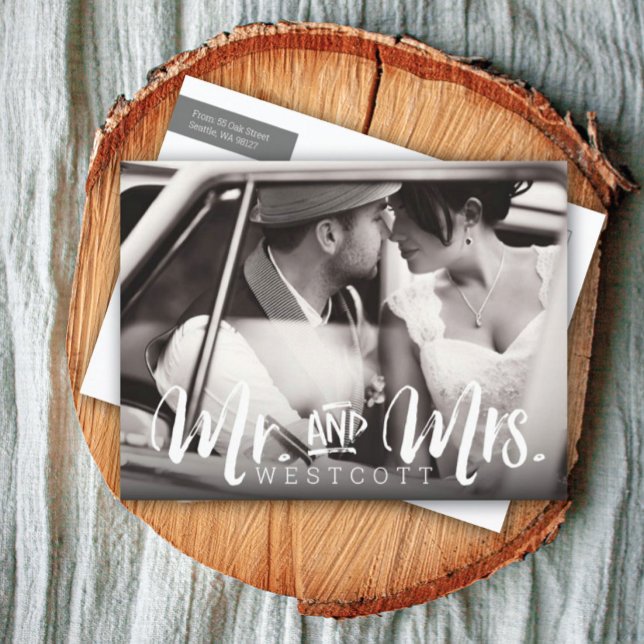 Mr. and Mrs. Eloped Wedding Photo Announcement (Creator Uploaded)