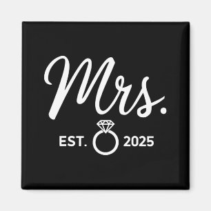 Mr. And Mrs. Engagement Tees Just Married Wedding Magnet