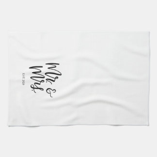 Mr. and Mrs. est. 2020 Tea Towel