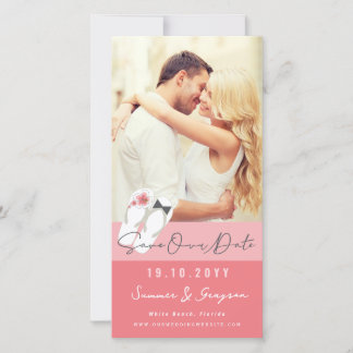 Mr And Mrs Flip Flops Pink Hibiscus Beach Photo Save The Date