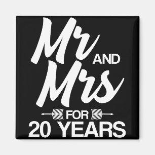 Mr. And Mrs. For 20 Years 20th Wedding Anniversary Magnet