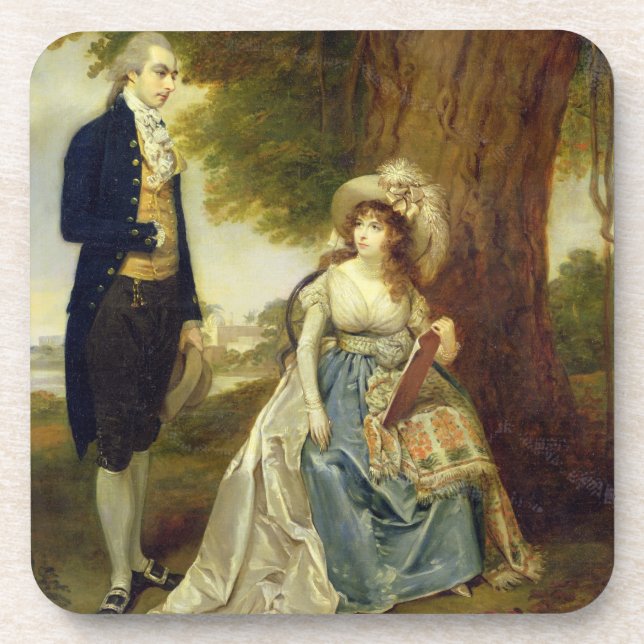 Mr and Mrs Fraser, c.1785-90 (oil on canvas) Coaster (Front)