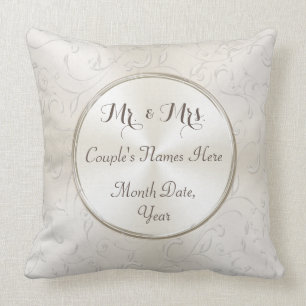 Mr and Mrs Gift Ideas, Personalised Wedding Pillow