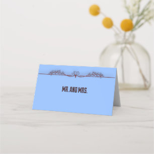 Mr. and Mrs. Guest with Lined Florish Place Card