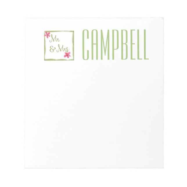 Mr and Mrs Happy Notes For Spring (Front)