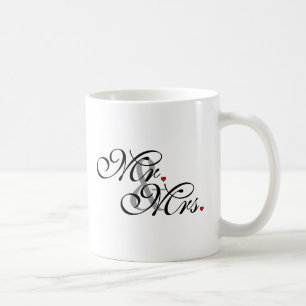 Mr. and Mrs. Husband Wife His Her Newly Weds Coffee Mug
