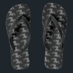 Mr. and Mrs. Husband Wife His Hers Newly Weds Flip Flops<br><div class="desc">Mr. and Mrs. Husband Wife His Hers Newly Weds on a custom set of flip flops to wear or to share. Embroidery designs you can easily personalise are available in a selection of popular colour options. Use the "Ask this Designer" link to contact us with your special design requests or...</div>