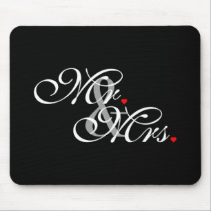 Mr. and Mrs. Husband Wife His Hers Newly Weds Mouse Mat