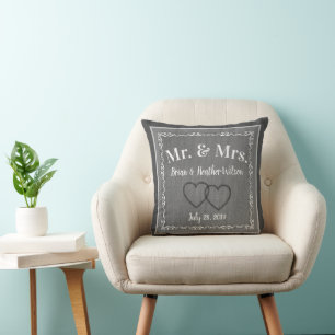 Mr and Mrs Keepsake Cushion