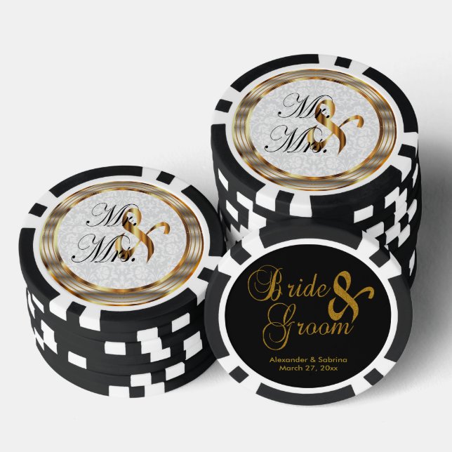 Mr and Mrs Keepsake - Personalise Poker Chips (Stack)