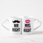 Mr. And Mrs. Lips And Moustache Couples Mug