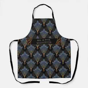 Mr and Mrs Luxury Elegant Art Trendy Deco Pattern Apron