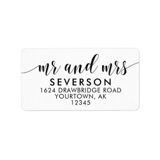 Mr and Mrs Mailing Address Labels