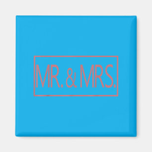 Mr And Mrs Married Couple Husband Wife Wedding Magnet