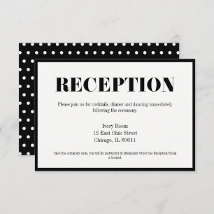 Mr and Mrs Modern Bold Wedding Reception Card