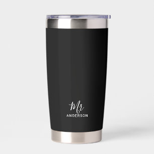 Mr and Mrs Modern Script Personalised Insulated Tumbler