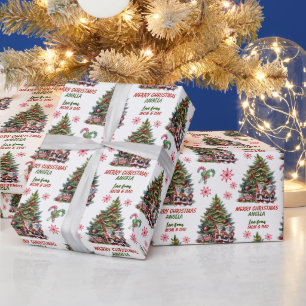 Mr and Mrs Mouse Christmas Tree Kids Wrapping Paper