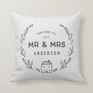 Mr and Mrs new home Cushion