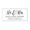 Mr. and Mrs. newlywed address
