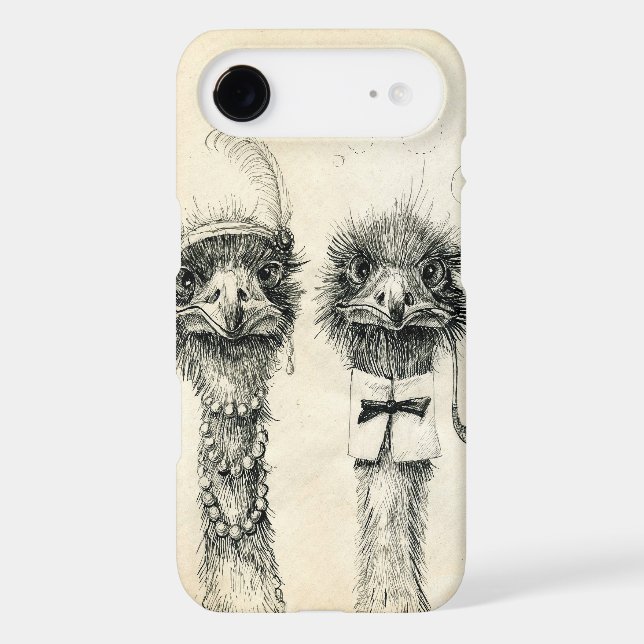 Mr. and Mrs. Ostrich Case-Mate iPhone Case (Back)