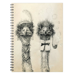 Mr. and Mrs. Ostrich Notebook