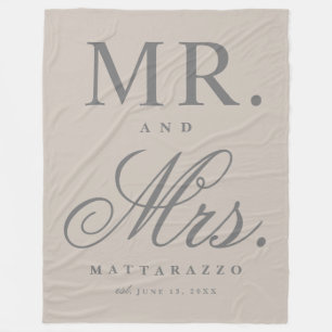 Mr. and Mrs. Personalised  Fleece Blanket