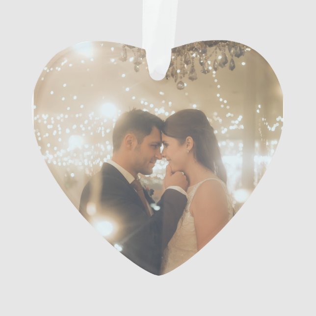 Mr and Mrs personalised photo  Ornament (Back)