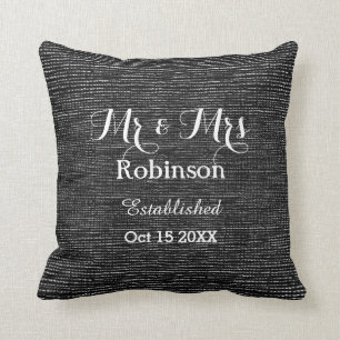 Mr And Mrs Personalised Wedding Gift Cushion