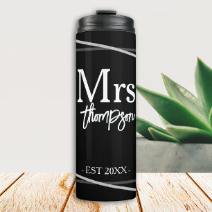 Mr and Mrs Personalised Wedding Gift For Couple Thermal Tumbler