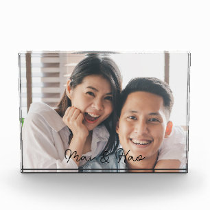 Mr And Mrs Personalised Wedding Photo Block