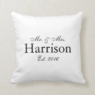 Mr. and Mrs. Personalised Wedding Pillow